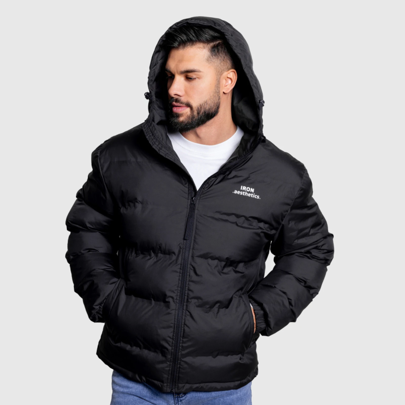 Férfi dzseki Iron Aesthetics Zenit Puffer, fekete · záber 2