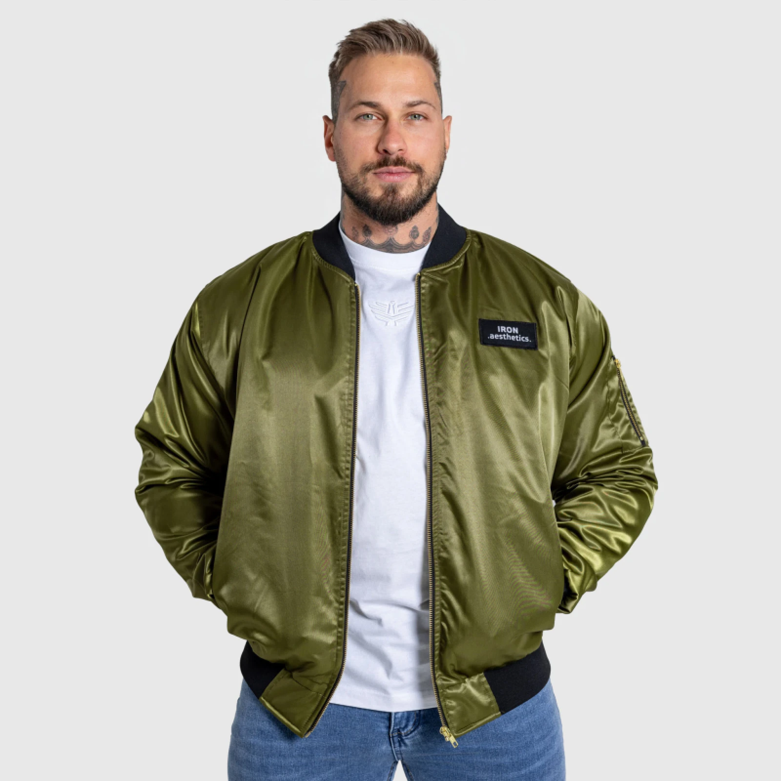 Bomber dzseki Iron Aesthetics Maverick, zöld · záber 4