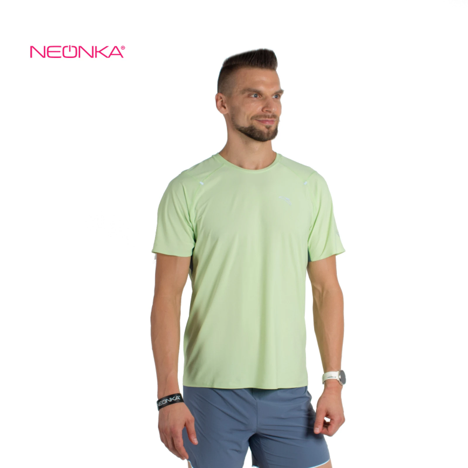 Férfi rövid ujjú futó póló ANTA SS Tee-MEN-852125127-3-Seed Green · záber 3
