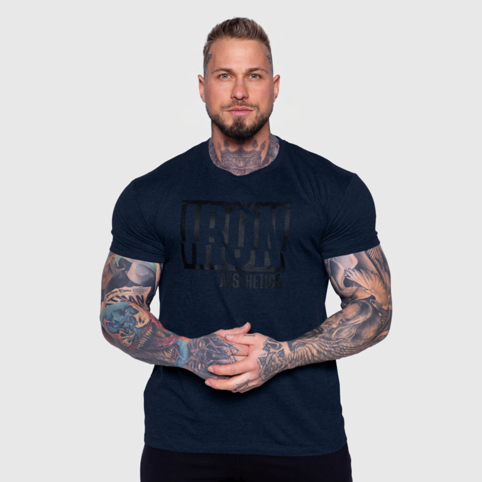 Férfi póló Iron Aesthetics Slash, navy · záber 1
