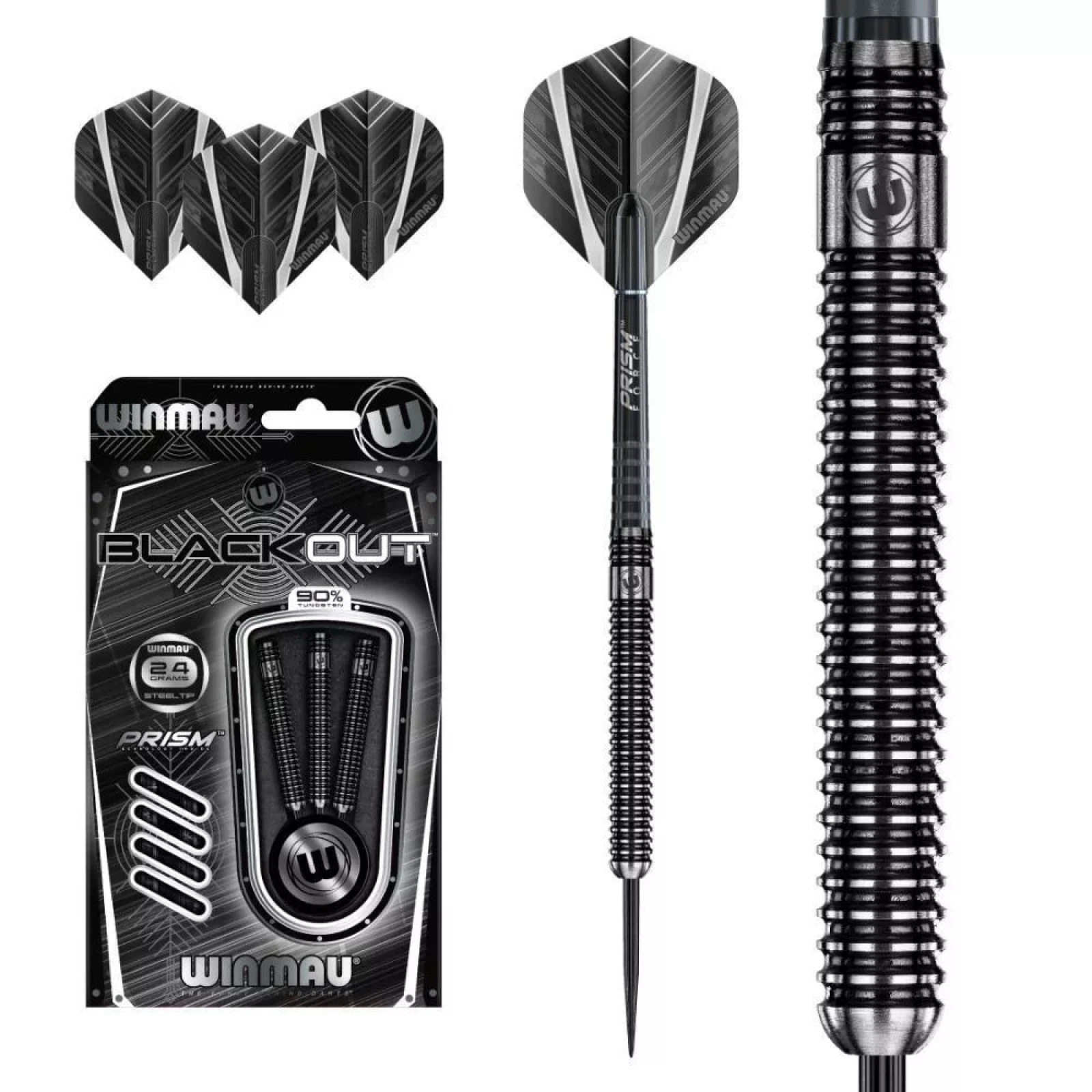 Dart szett Winmau steel BLACK OUT 90% 26g · záber 1