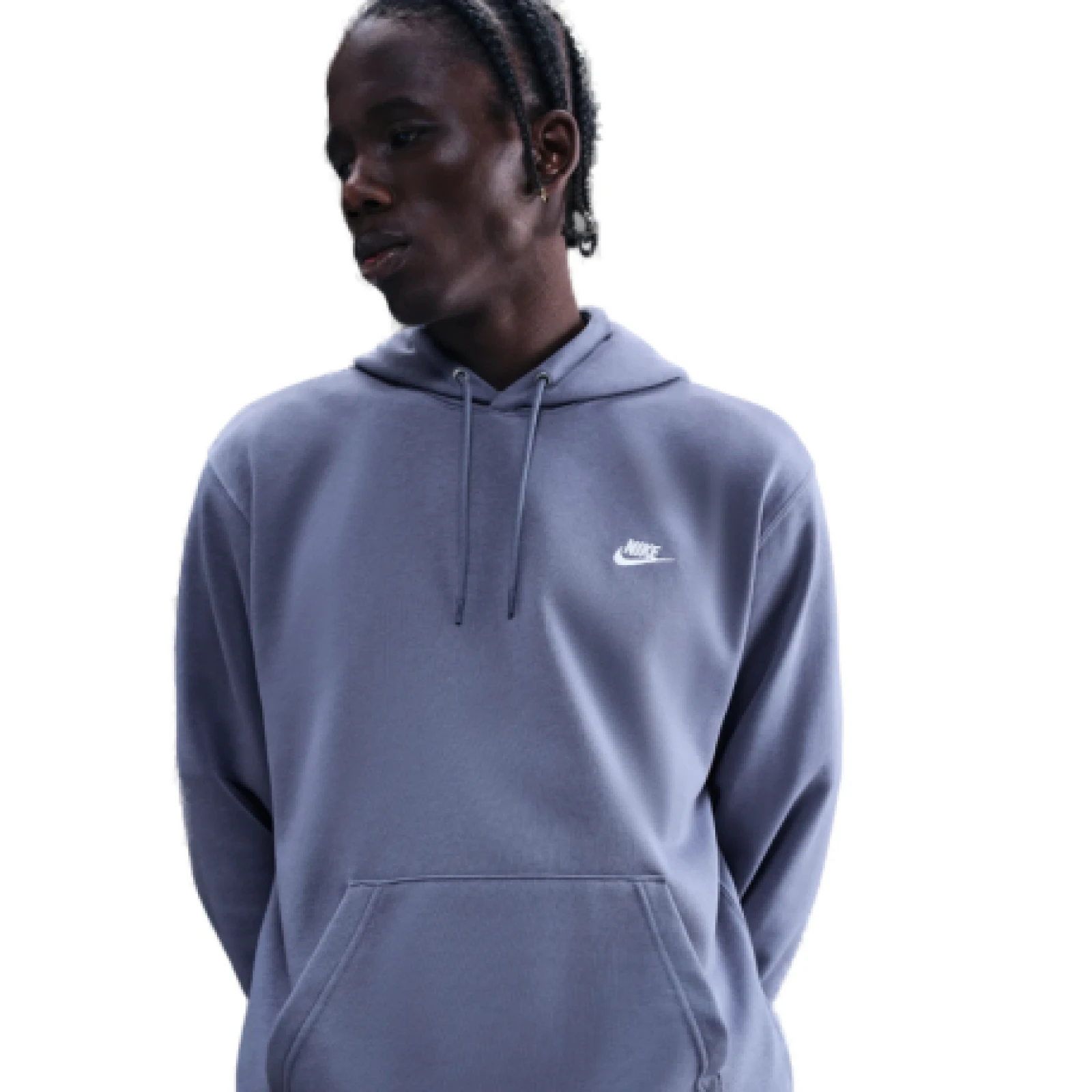 Férfi kapucnis pulóver NIKE M NK CLUB FT PO HOODIE WORLD INDIGO WORLD INDIGO WHITE · záber 1