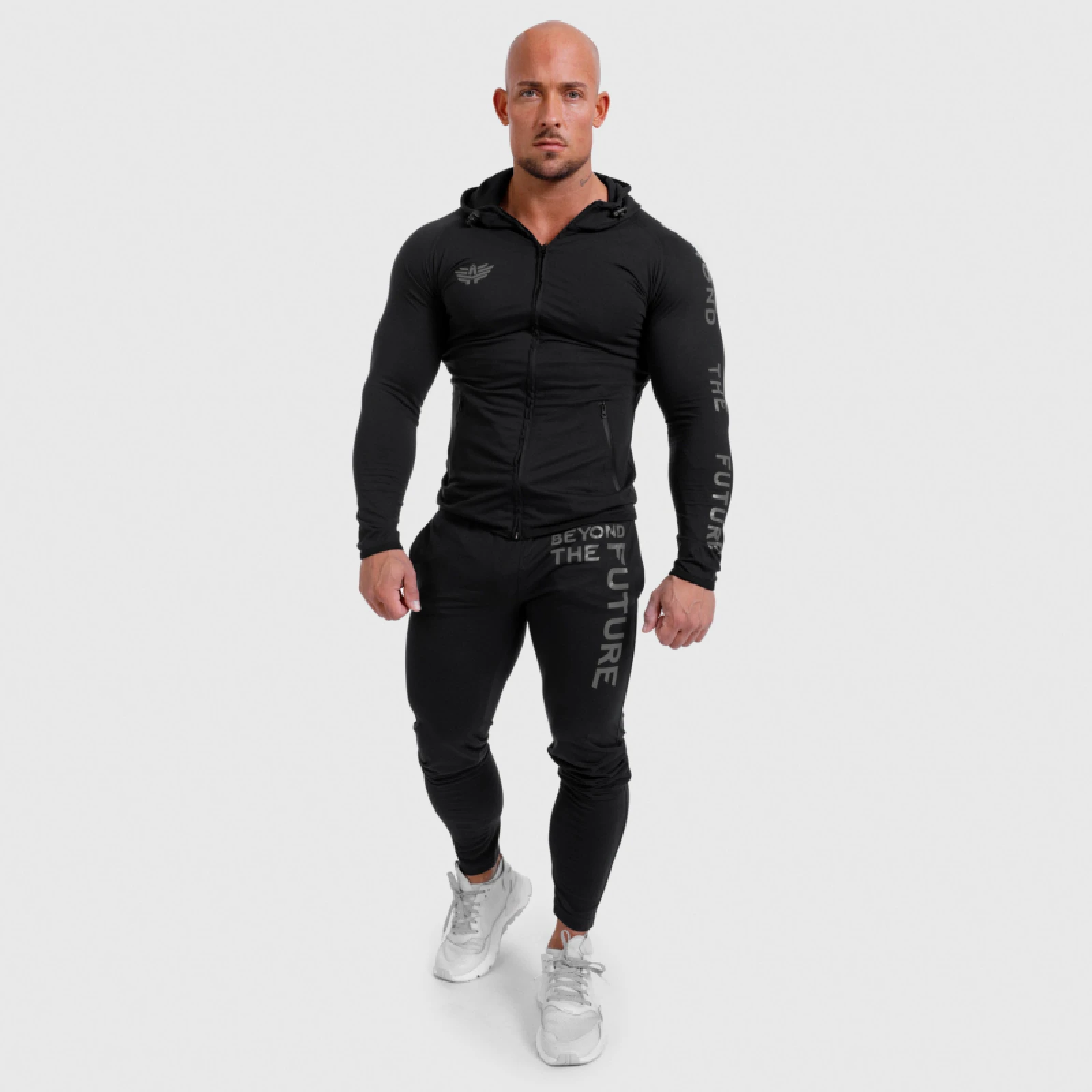 Férfi Slim Fit melegítőnadrág Beyond the Future, fekete · záber 4