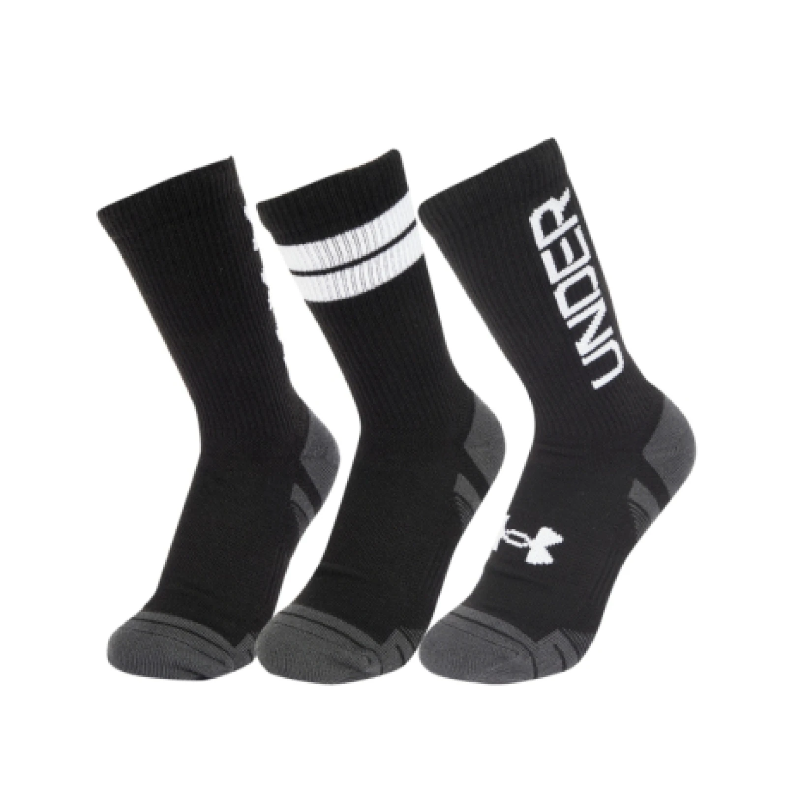 Zoknik UNDER ARMOUR 3 PACK-UA Perf Tech Nov Crew-BLK - Počet kusov: 3 ks · záber 1