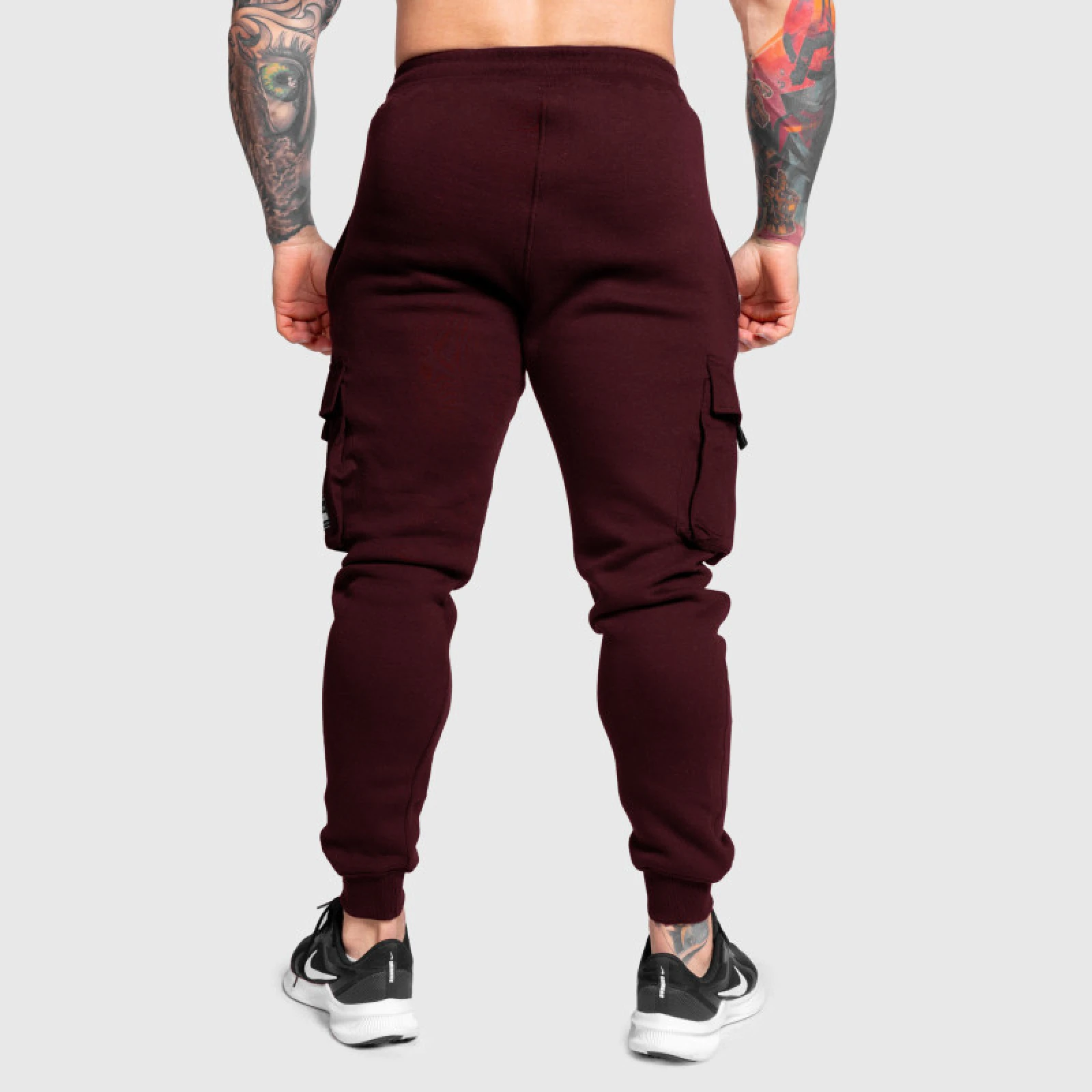 Férfi melegítőnadrág Iron Aesthetics Cargo Joggers, bordó · záber 3
