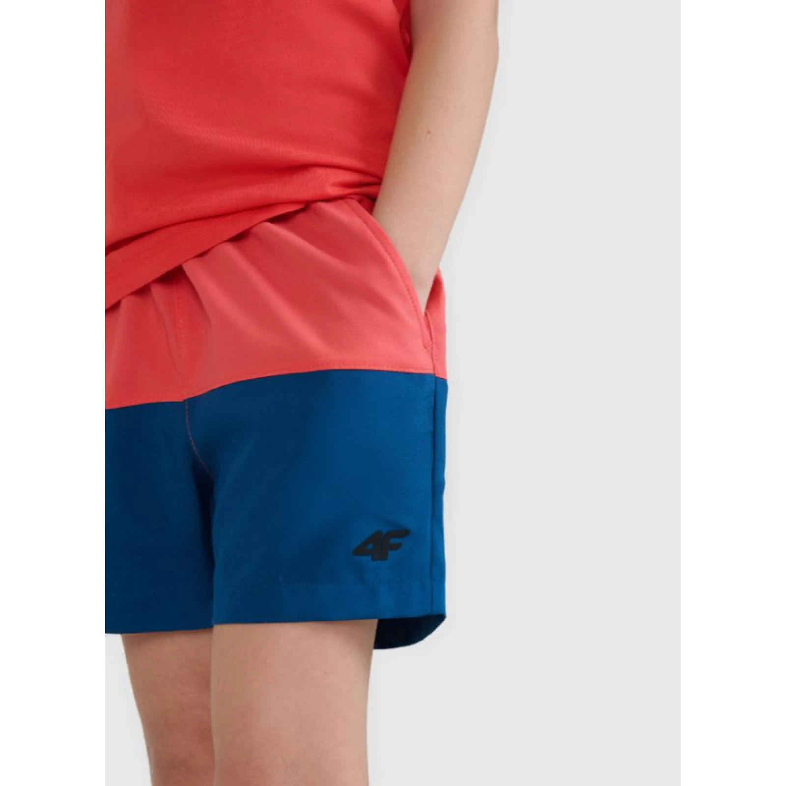 Fiú úszónadrágok 4F JUNIOR BOARD SHORTS M116-63S-CORAL - Pohlavie: Gyerek · záber 5