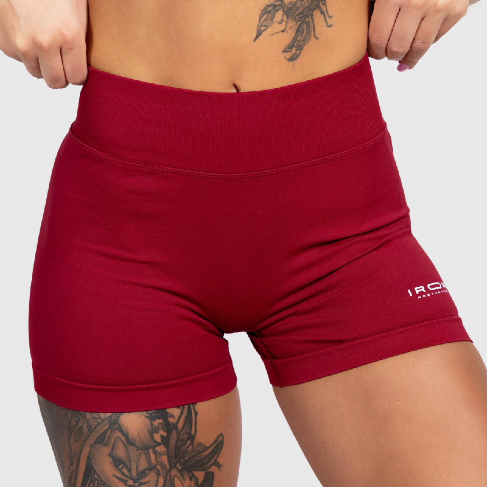 Sportos rövidnadrág Iron Aesthetics Shape, bordó · záber 5