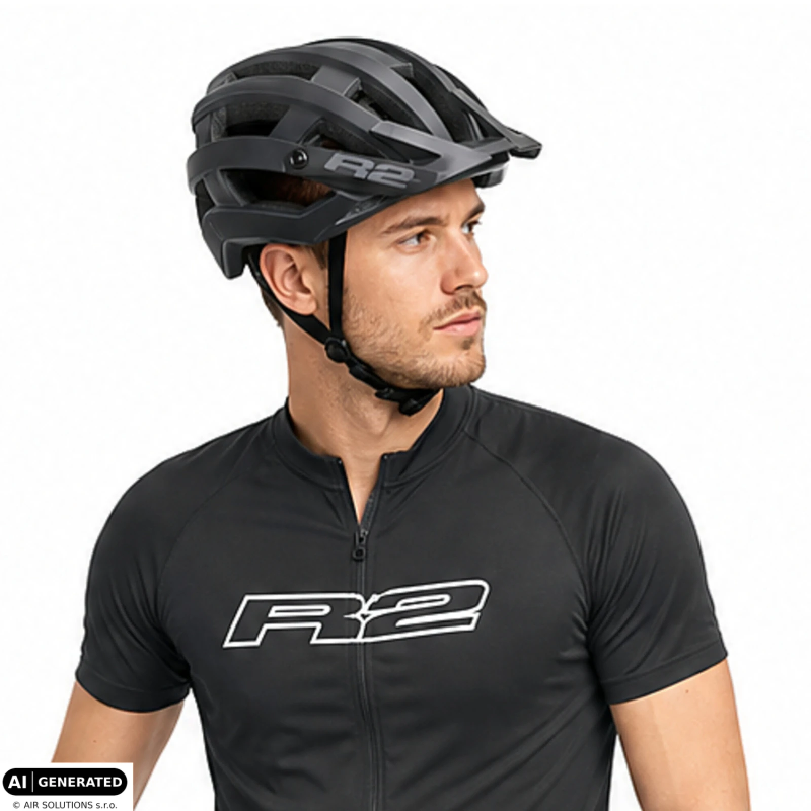 Kerékpáros sisak R2 CROSS Grey · záber 2