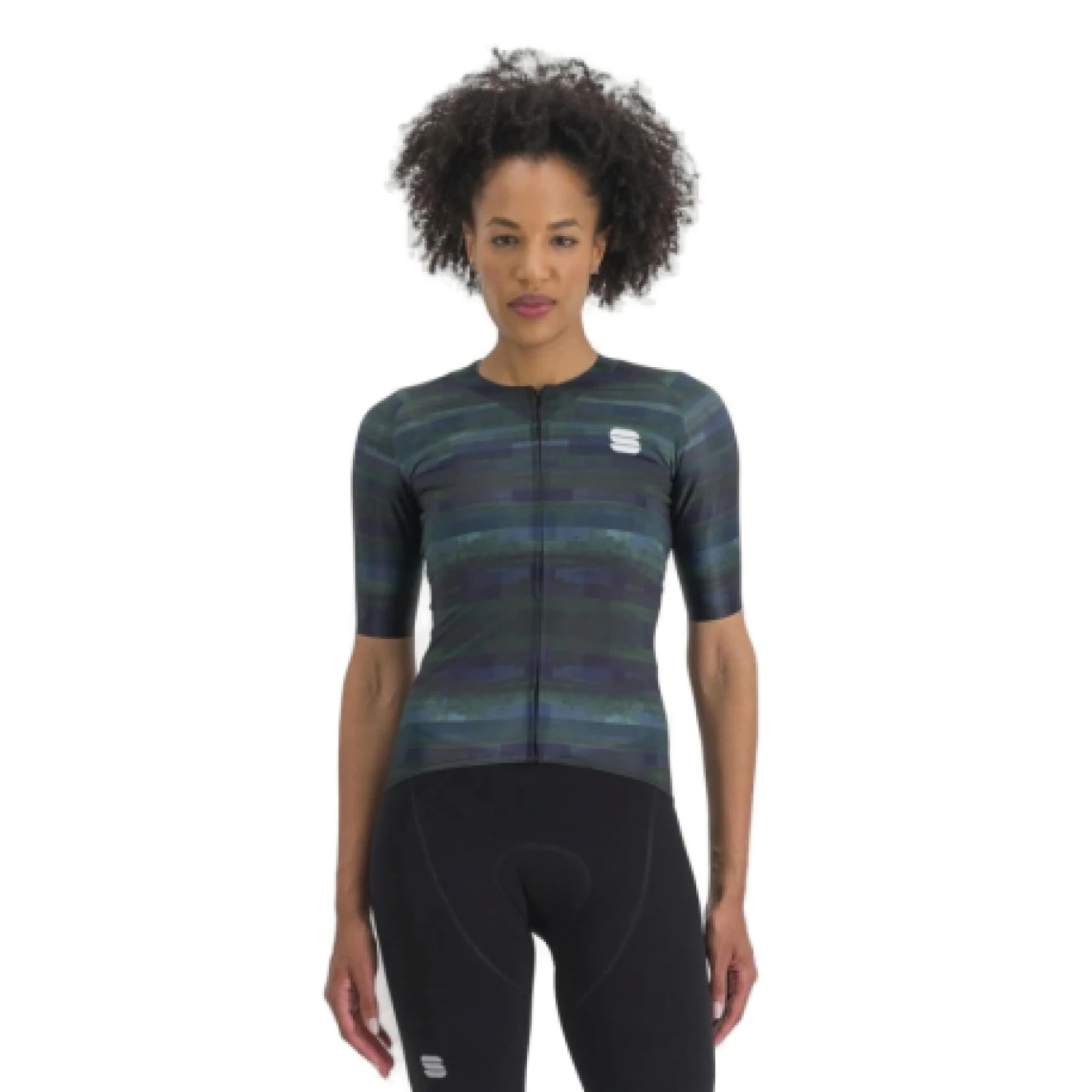 Női rövid ujjú kerékpáros mez SPORTFUL Glitch w bomber jersey, multicolor black · záber 12