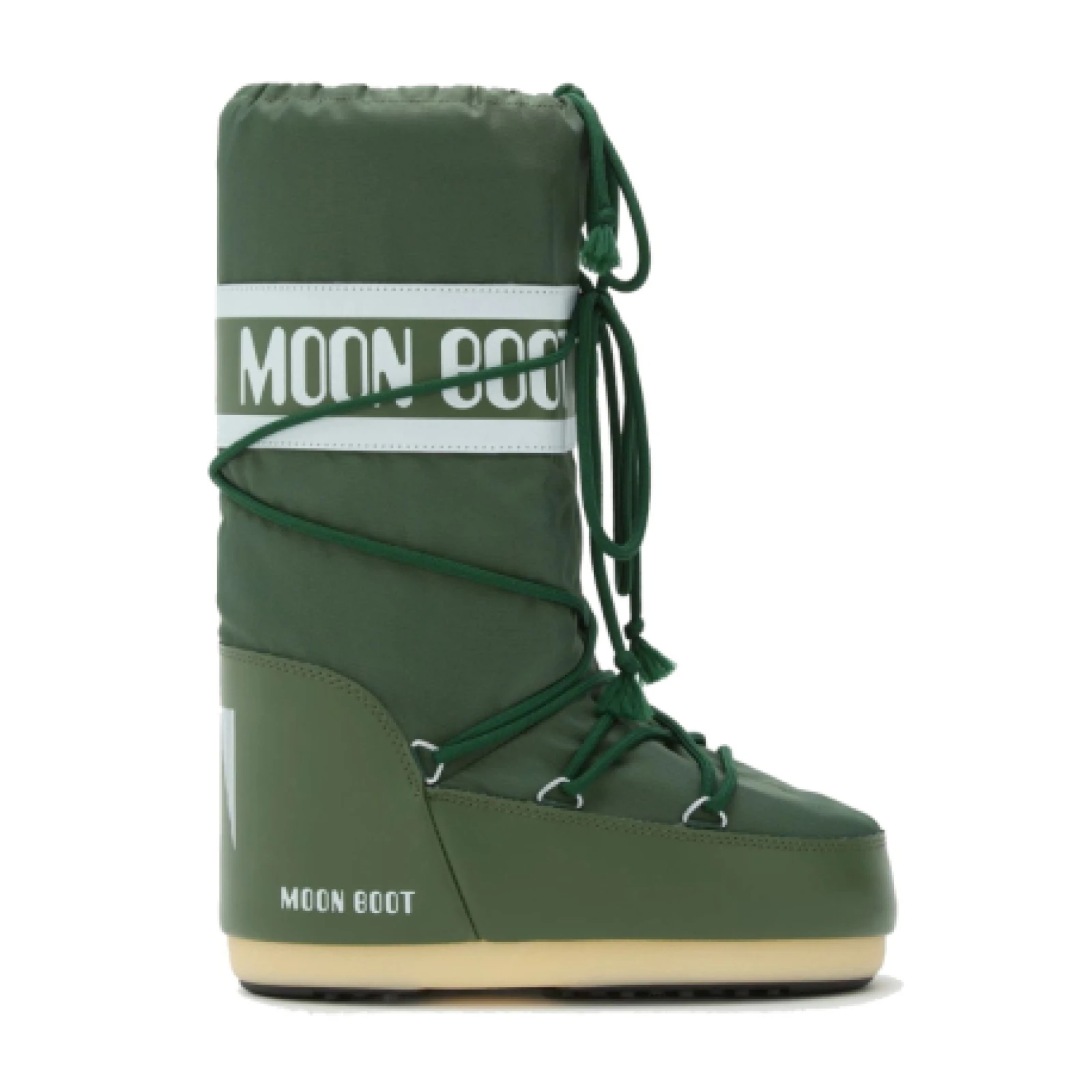 Magas téli cipők MOON BOOT MB ICON NYLON G016 FOREST GREEN · záber 1