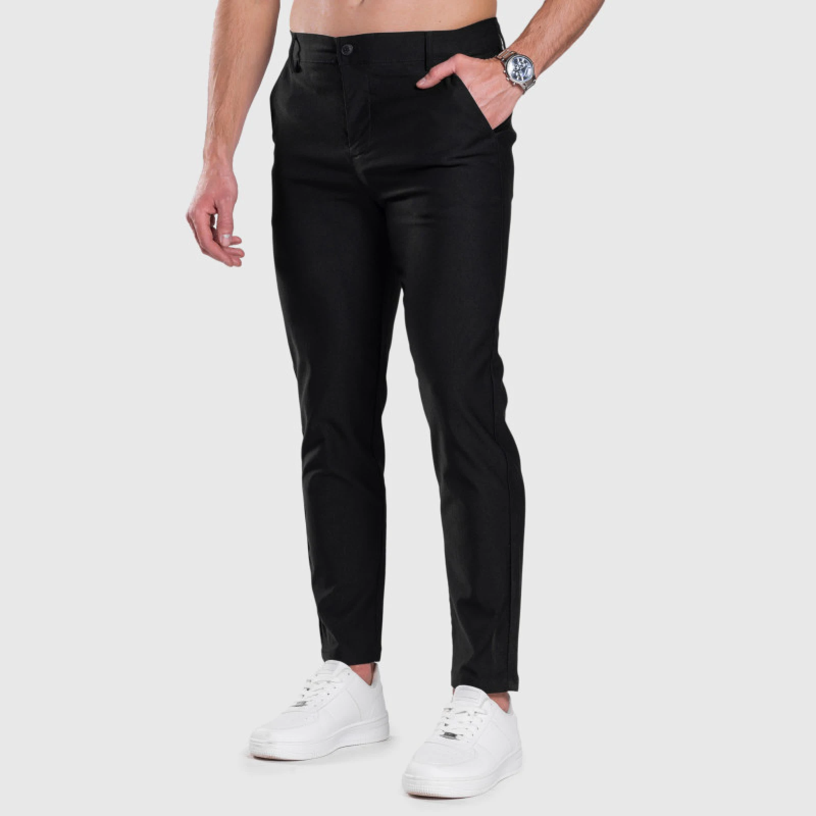 Sztreccs nadrág Iron Aesthetics Classy, fekete · záber 3