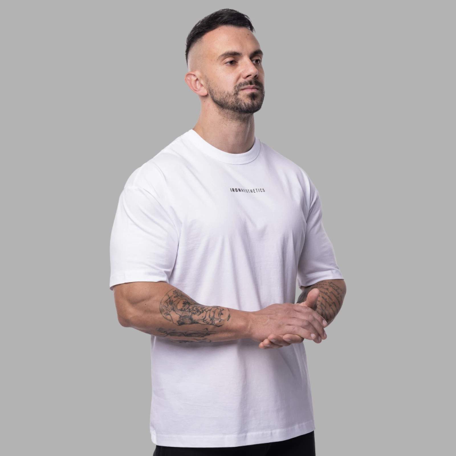 Oversize póló Iron Aesthetics Vibe Tee, fehér · záber 3