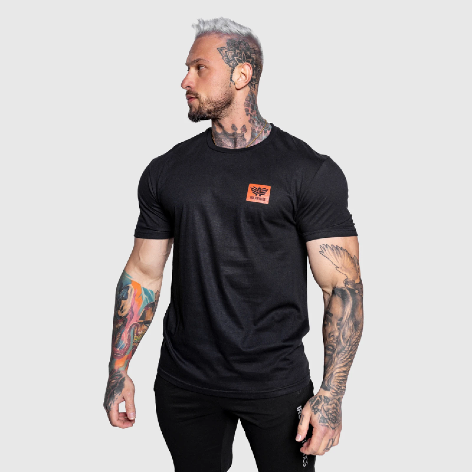 Férfi sportpóló Iron Aesthetics Quick, fekete · záber 2