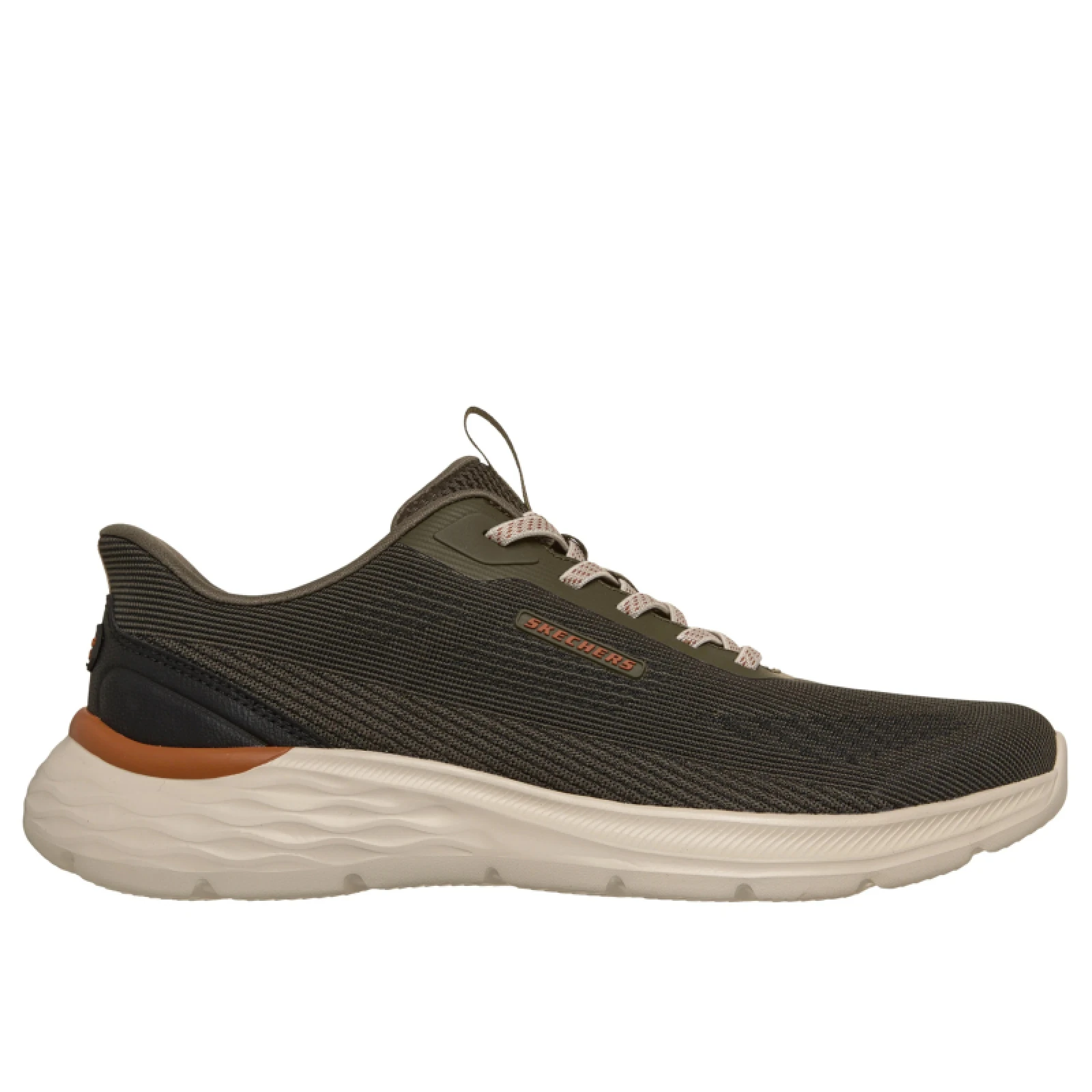 Férfi szabadidőcipő SKECHERS Garner Bungee Lace Slip-Ins M olive · záber 2