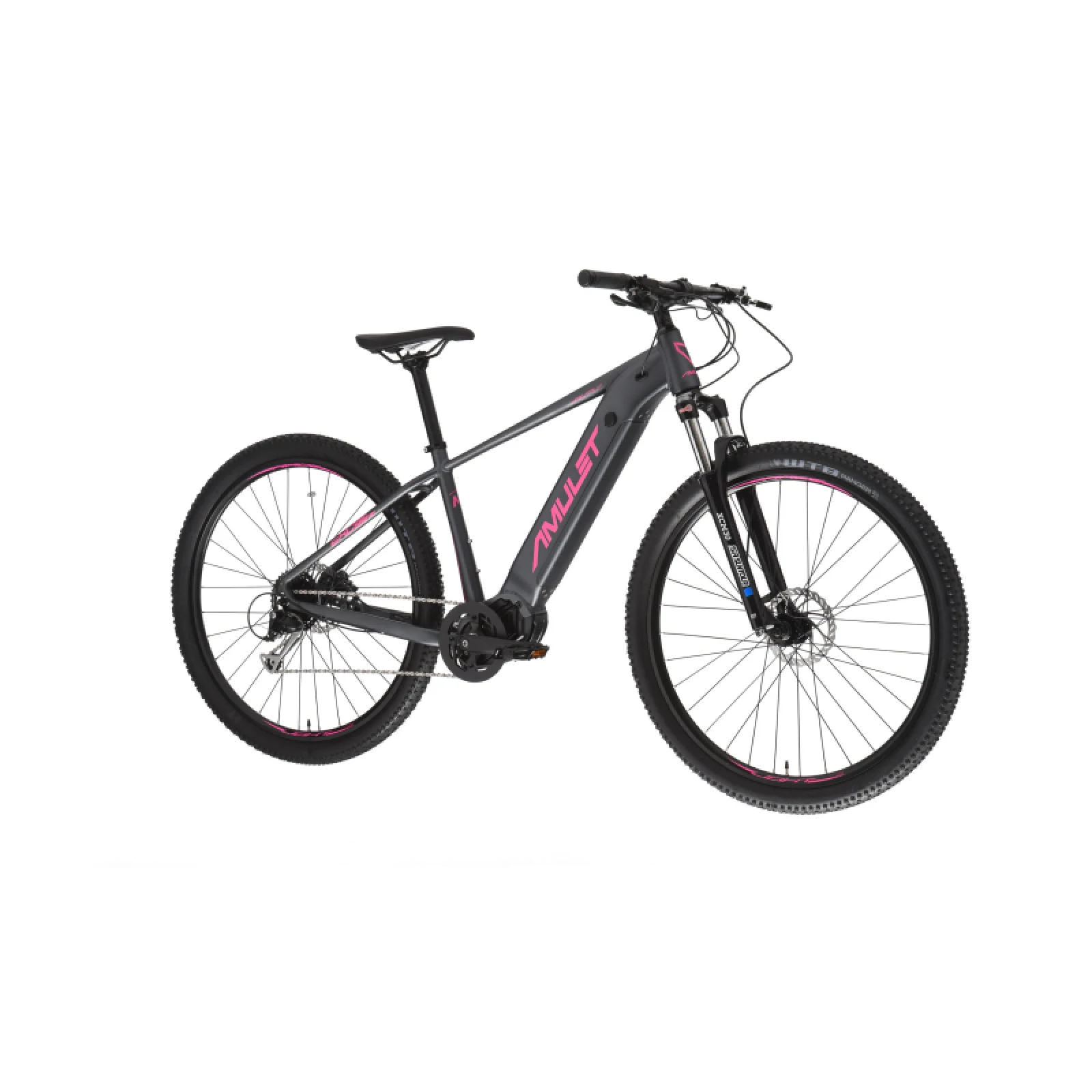 Női hegyi elektromos kerékpár AMULET 29 eRival 4.0 SH, black matt pink · záber 2
