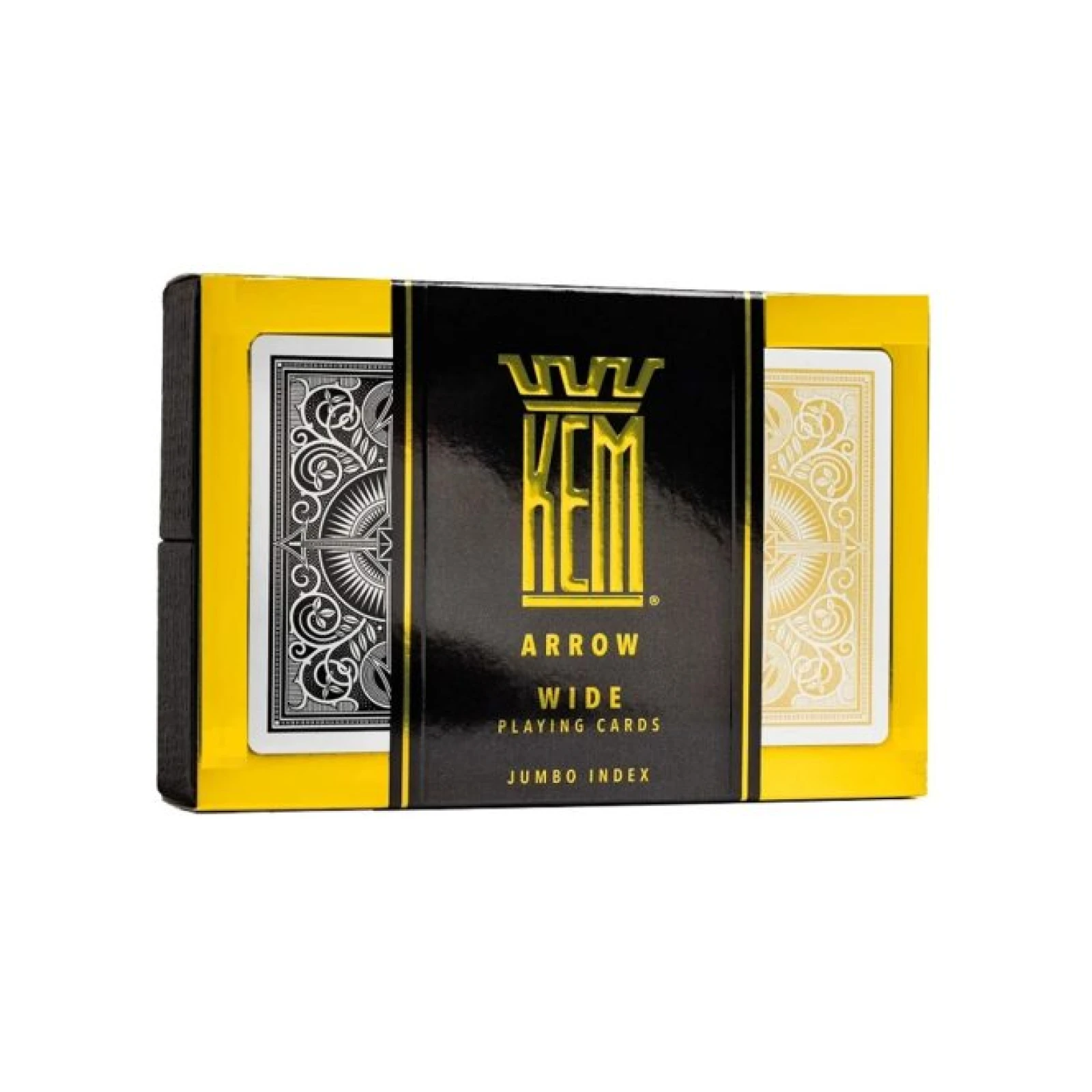 Póker kártya KEM Arrow Wide Jumbo (Black and Gold) kártya, dupla csomag 2025 · záber 2