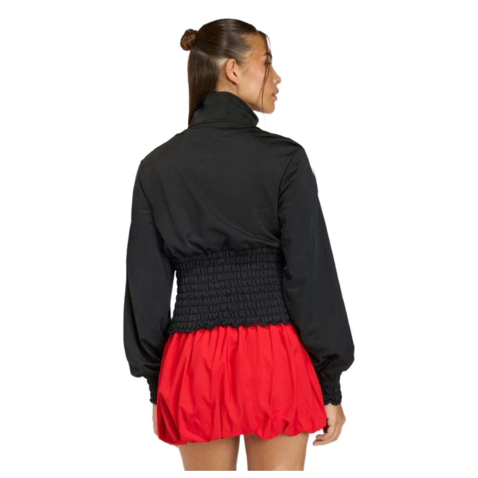 Női cipzáras pulóver ADIDAS ORIGINALS SMOCKED FB TT BLACK · záber 2