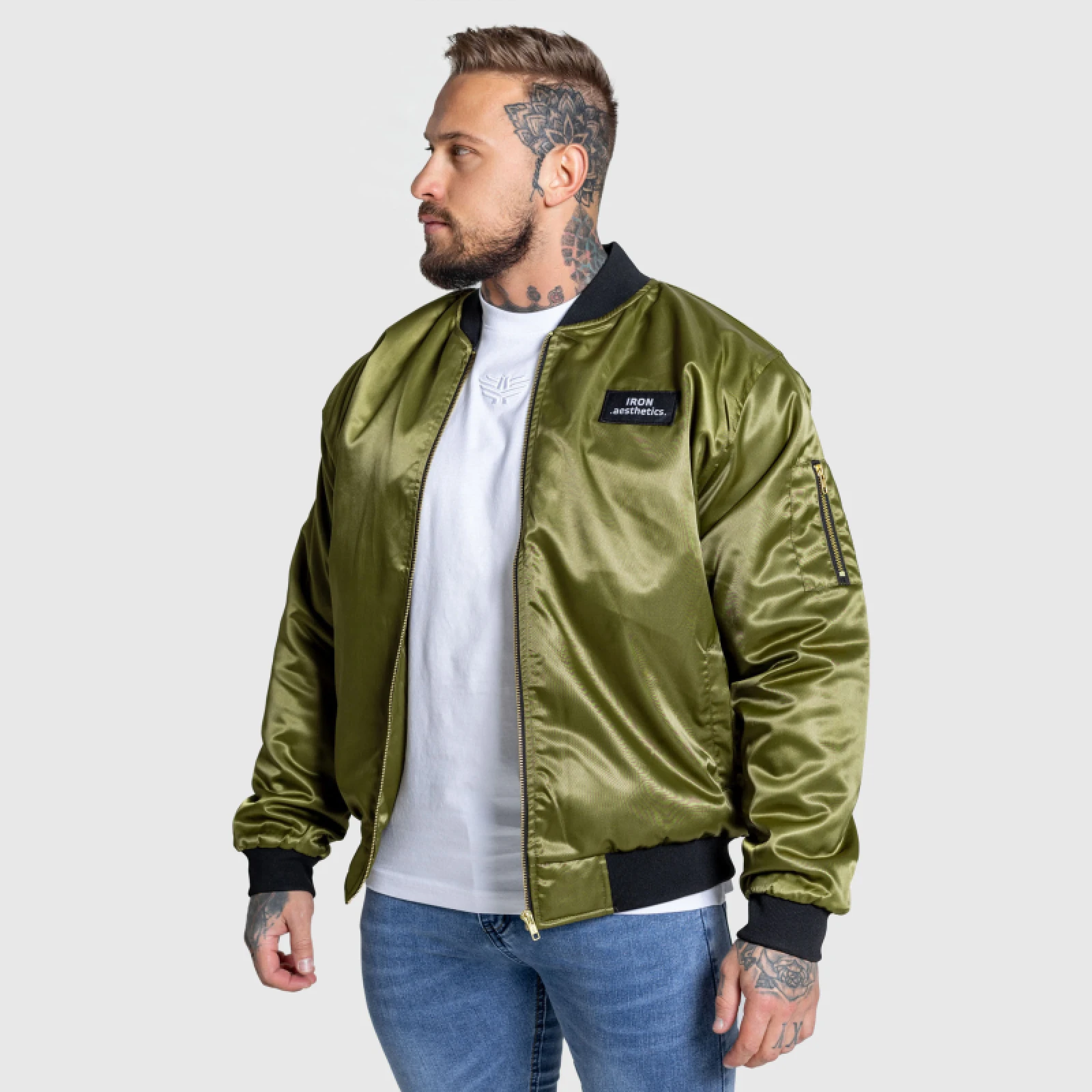 Bomber dzseki Iron Aesthetics Maverick, zöld · záber 5
