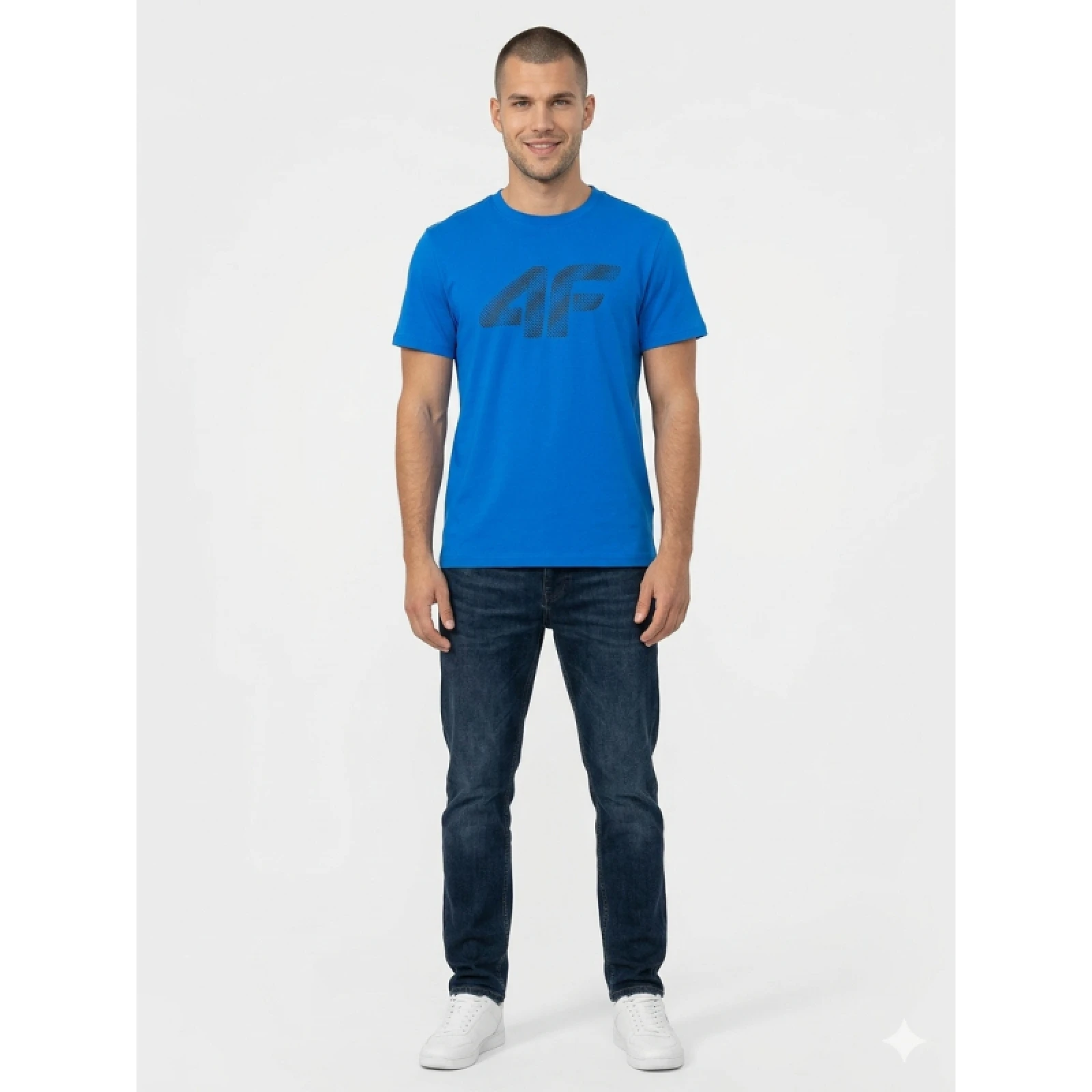 Férfi rövid ujjú póló 4F TSHIRT M3342-33S-BLUE · záber 3