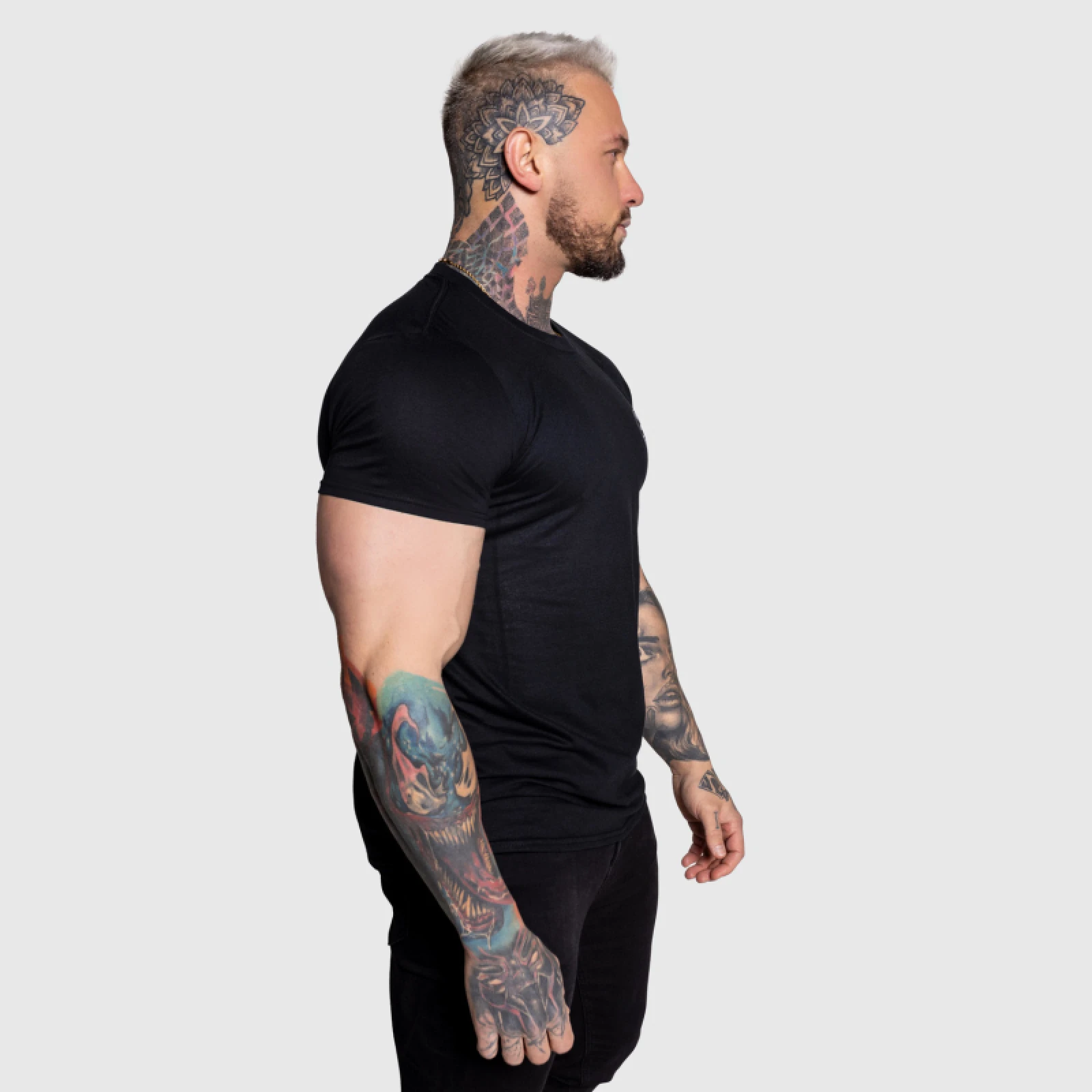 Férfi sportpóló Iron Aesthetics Circle, fekete · záber 5