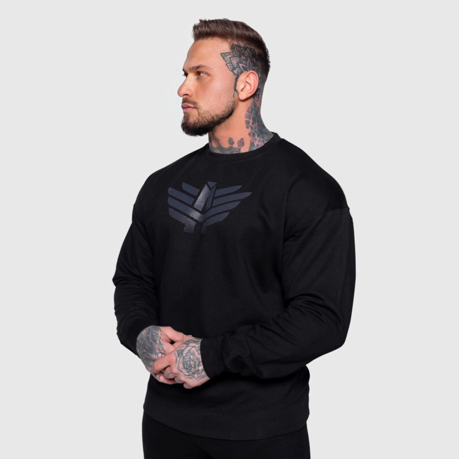 Férfi pulóver Iron Aesthetics Essential, fekete · záber 5