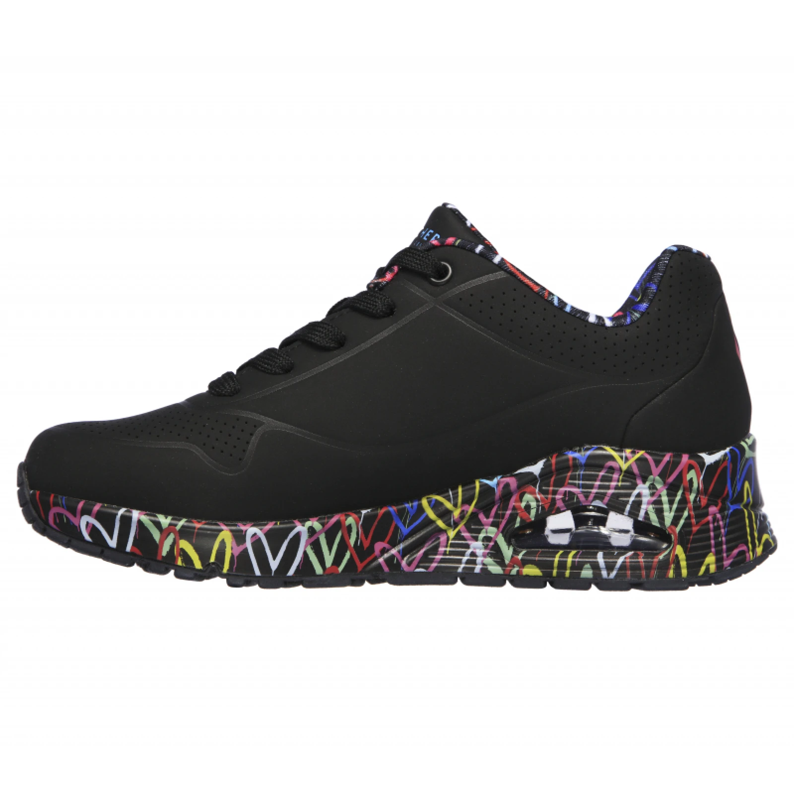 Női szabadidőcipők SKECHERS Uno Loving Love W black · záber 3