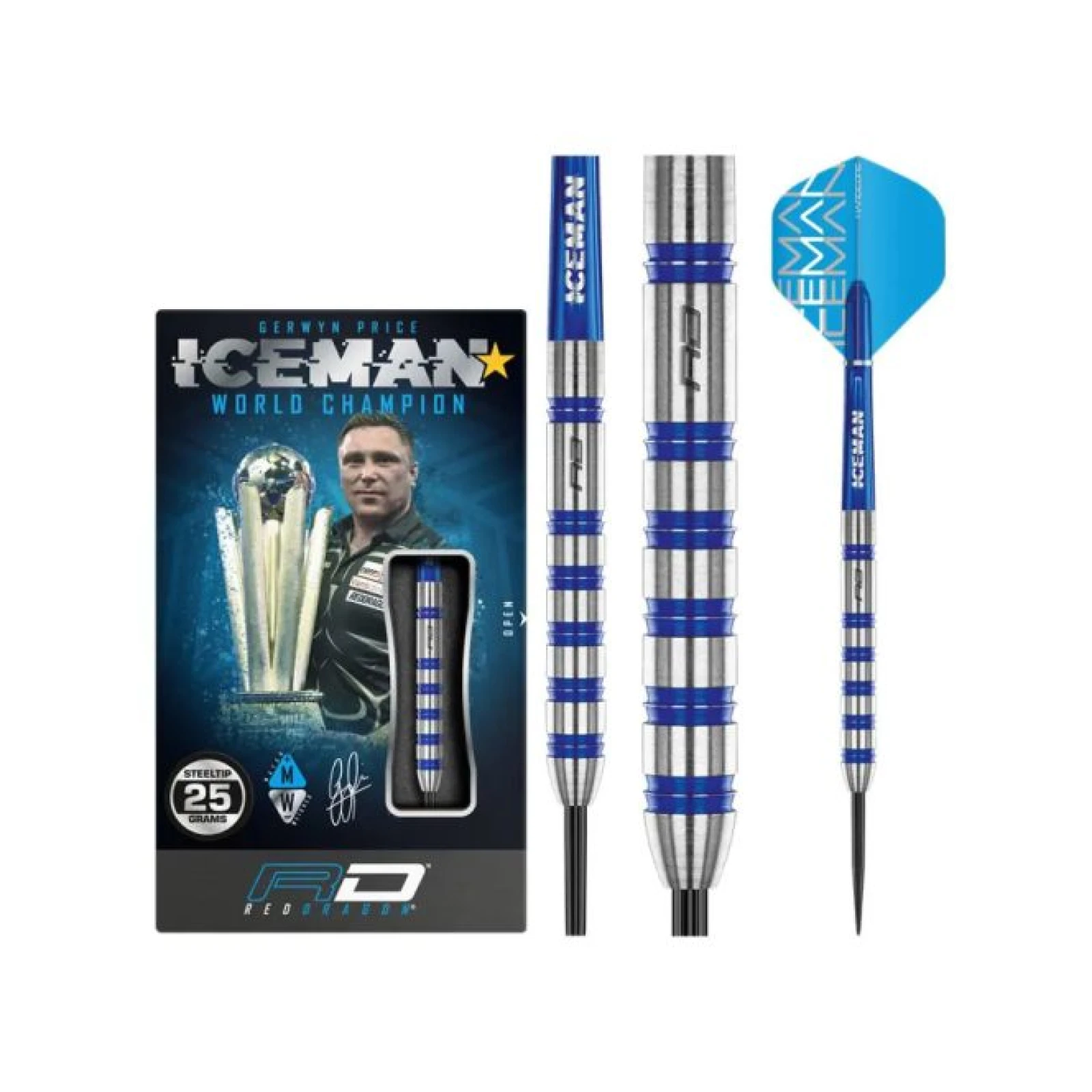 Dart szett Red Dragon steel Gerwyn Price Iceman Challenger, 25g, 85% · záber 5