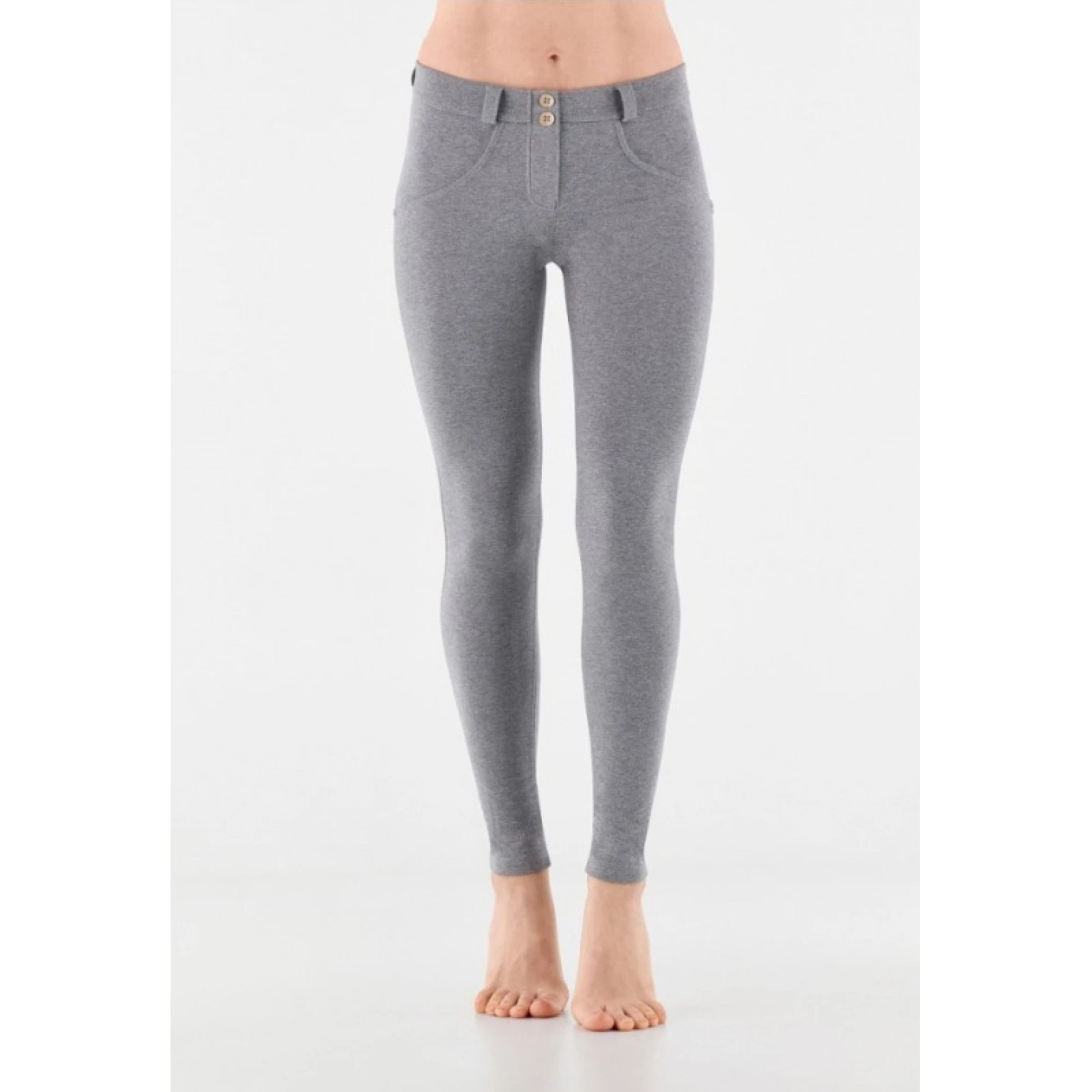 Női jeggings nadrág FREDDY WR.UP® skinny push up organic cotton trousers with regular waist-Blue · záber 2