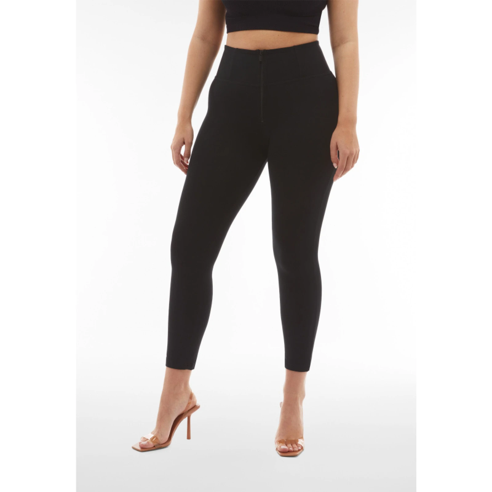 Női jeggings nadrág FREDDY WR.UP® superskinny push up 7 8 trousers with high waist and zip-Black · záber 5