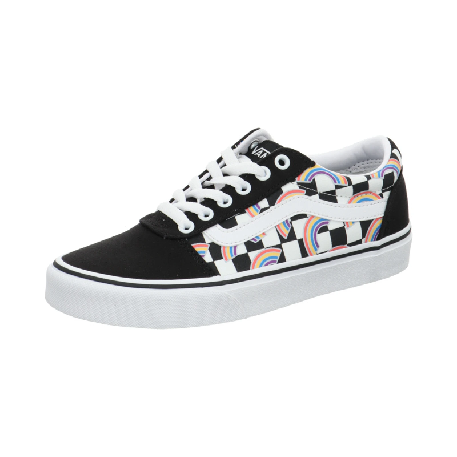 Női szabadidőcipők VANS WM Ward Rainbow Checkerboard multi white · záber 2