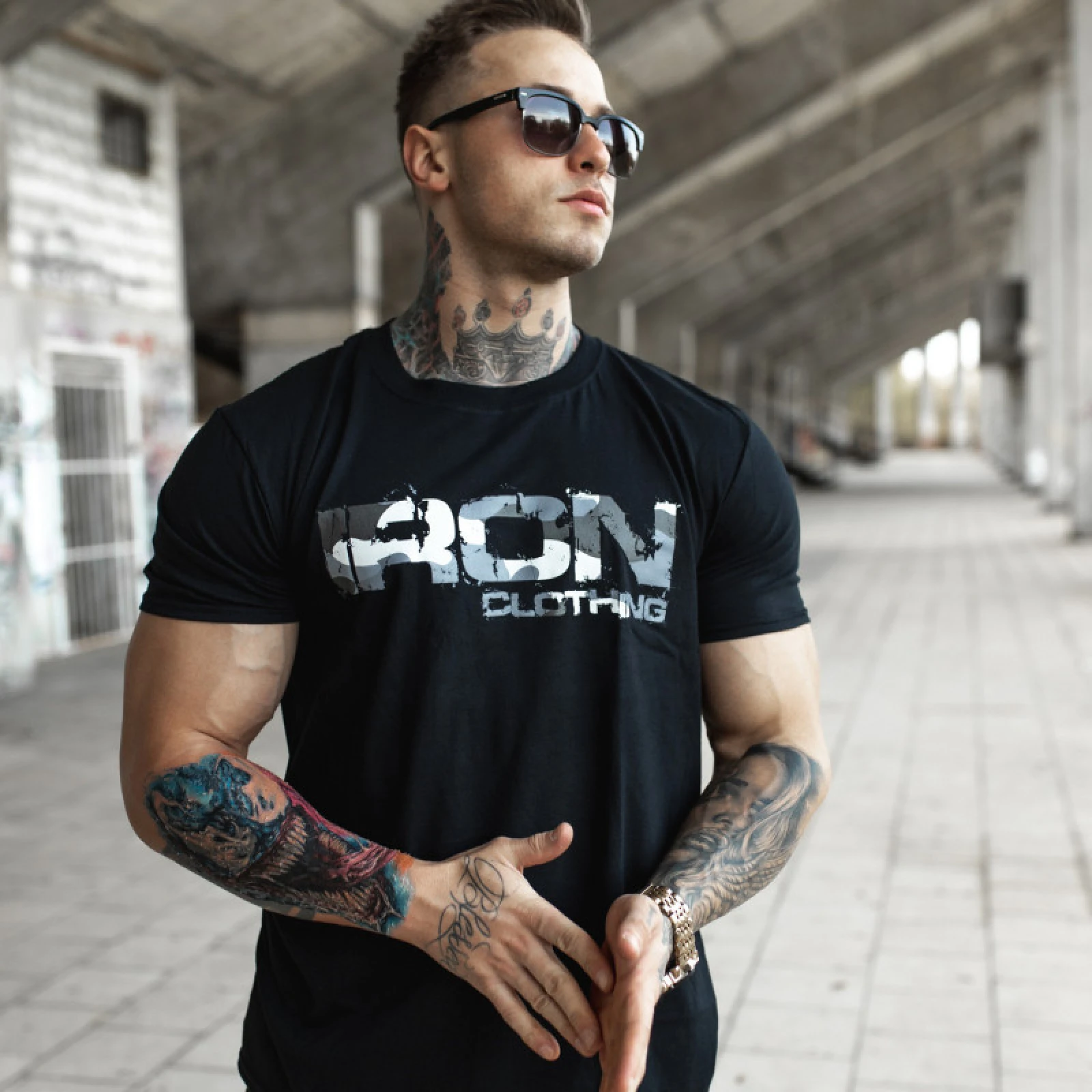UltraSoft póló Iron Camo Style, fekete · záber 4