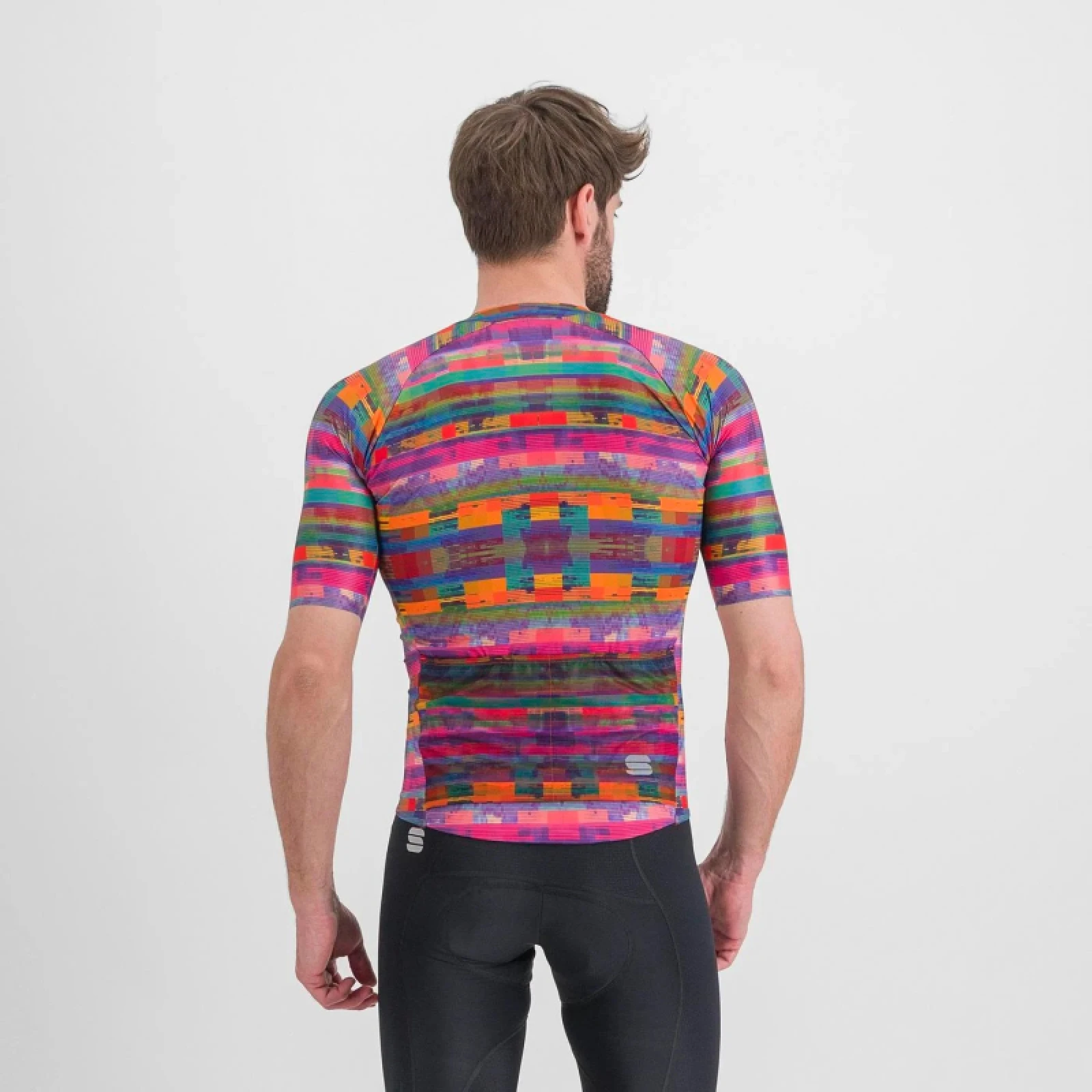 Férfi rövidujjú kerékpáros mez SPORTFUL Glitch bomber jersey, multicolor blue · záber 3