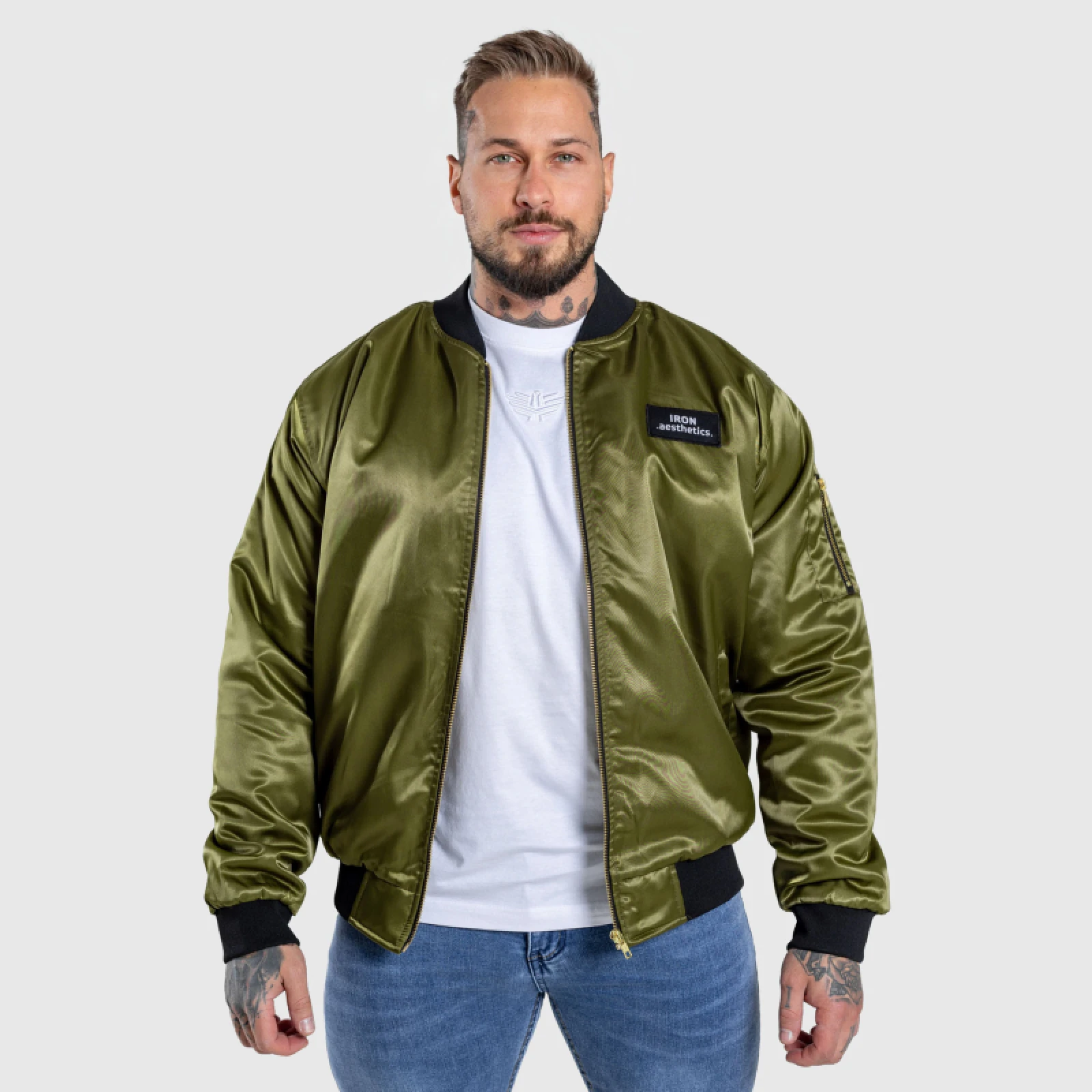 Bomber dzseki Iron Aesthetics Maverick, zöld · záber 2