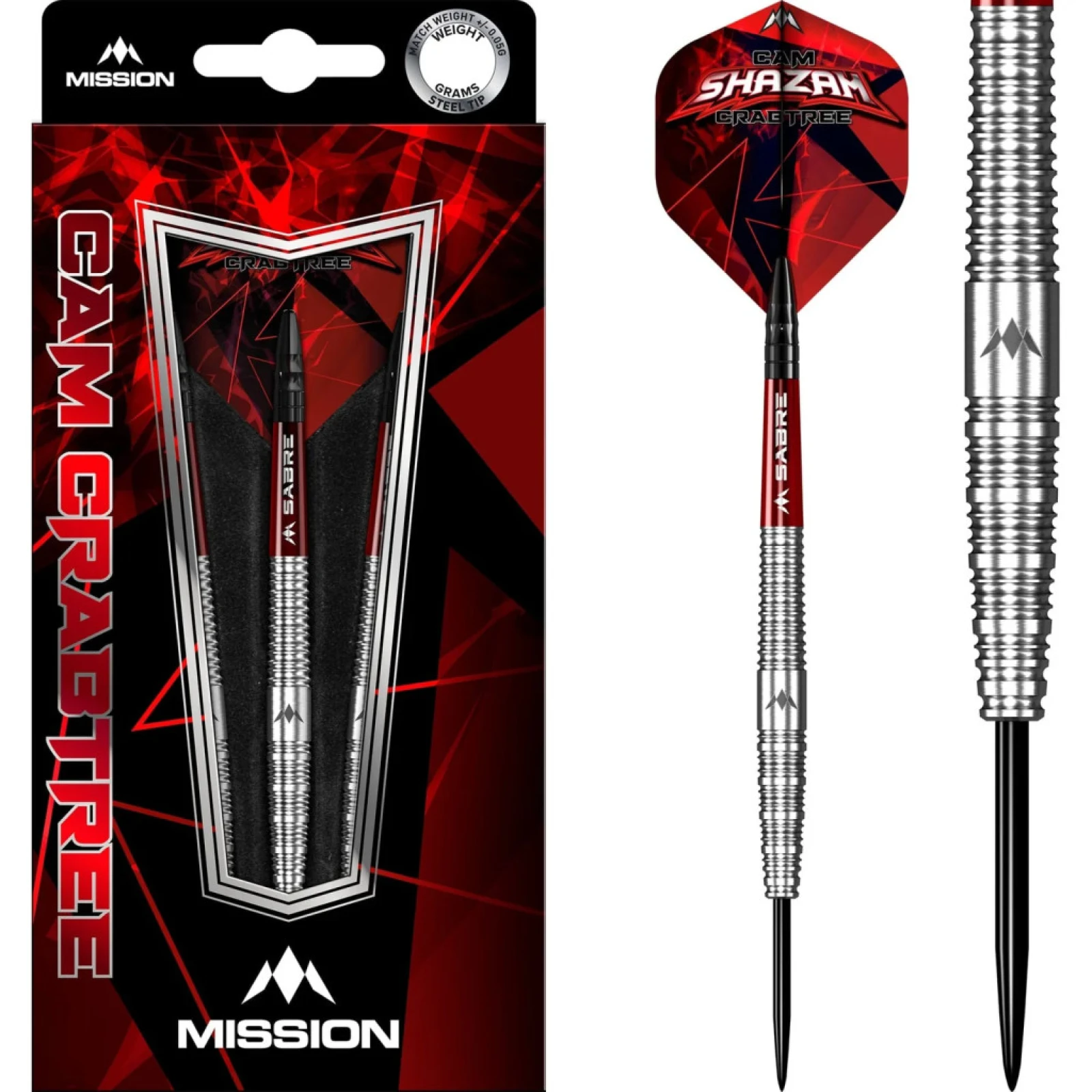 dart szett steel Mission Cam Crabtree Natural 95% 23g gravírozott · záber 1