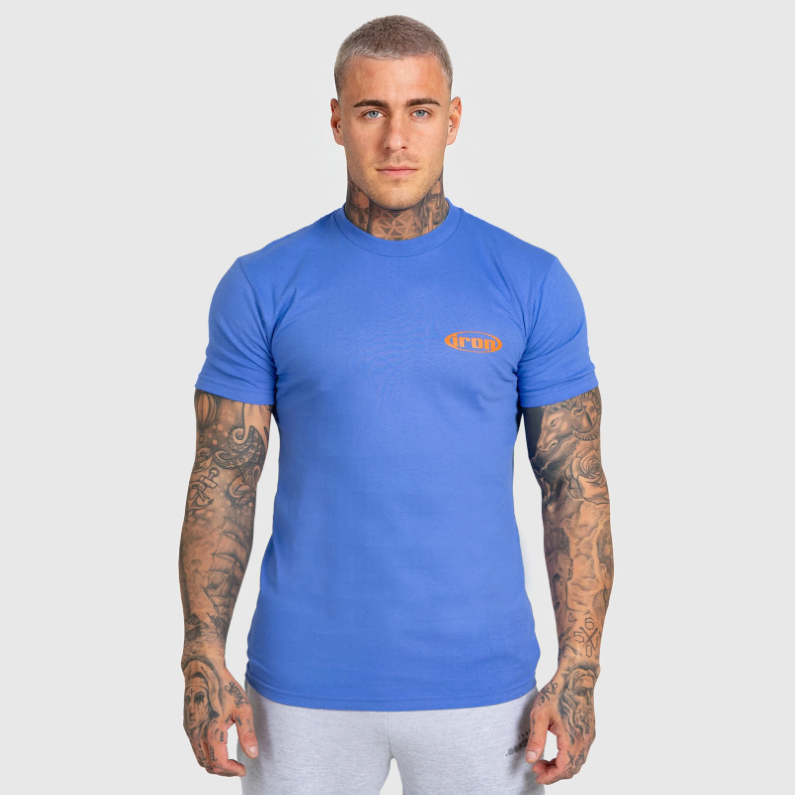 Férfi póló Iron Aesthetics Loop, kék · záber 2