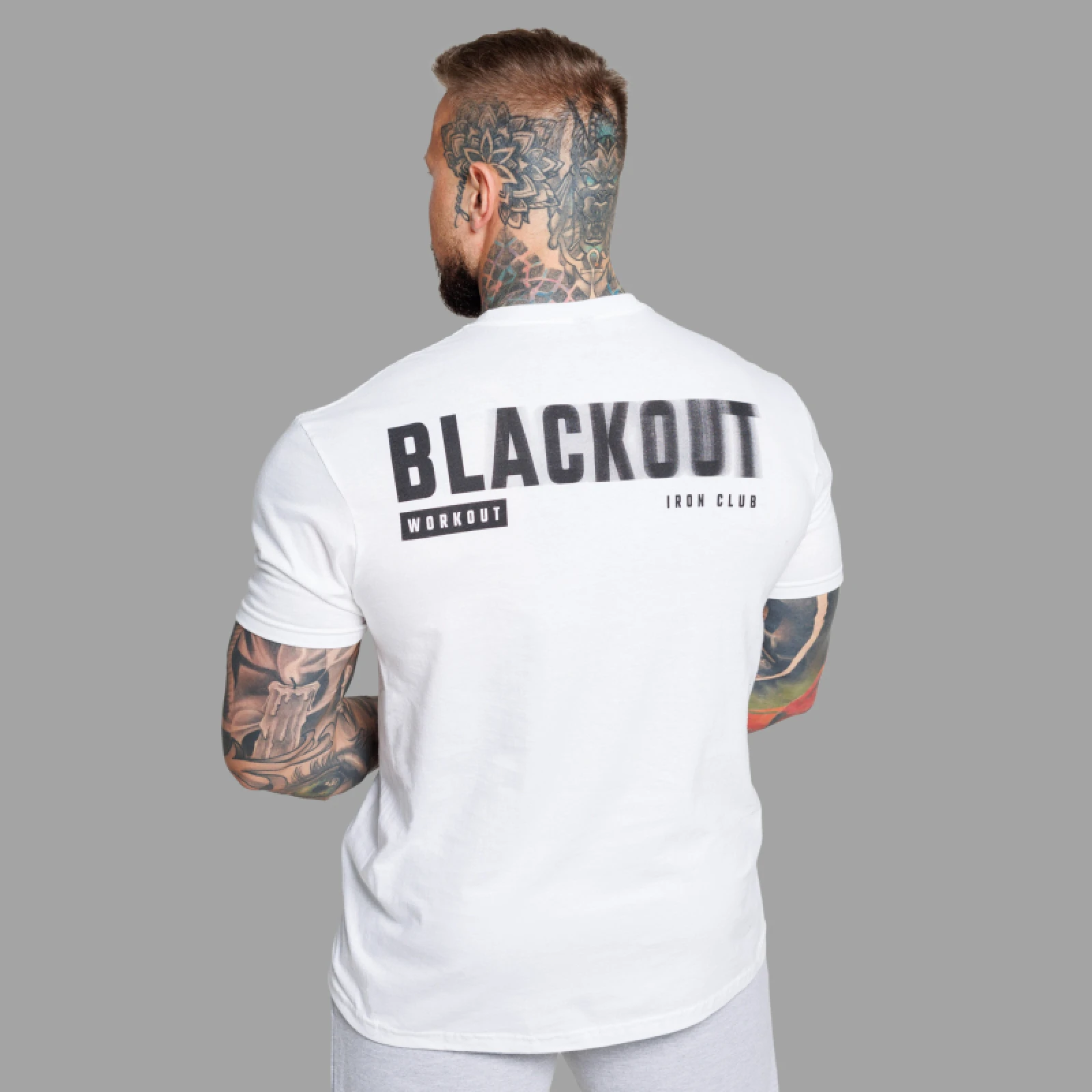 Férfi póló Iron Aesthetics Blackout, fehér · záber 4