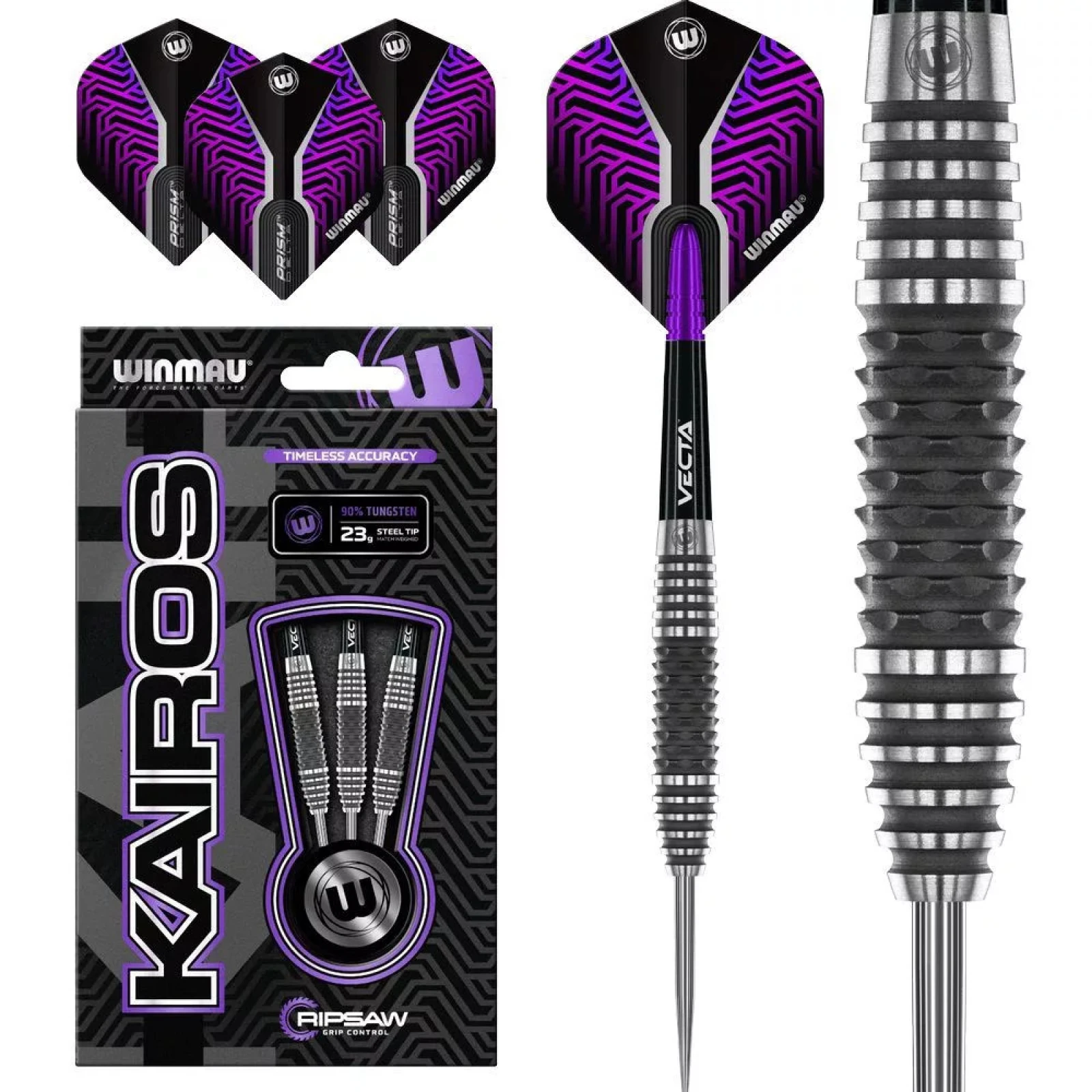Dart szett Winmau steel Kairos 24g, 90% gravírozott · záber 4