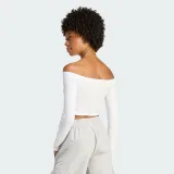 Női hosszú ujjú póló ADIDAS ORIGINALS ESS RIB LS WHITE · záber 4