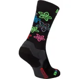 Junior sí zoknik BLIZZARD Viva Flowers ski socks junior,black flowers · záber 3