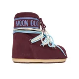 Alacsony téli cipők MOON BOOT MB ICON LOW SUEDE LACES-D013 BURGUNDY · záber 1