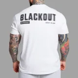Férfi póló Iron Aesthetics Blackout, fehér · záber 1