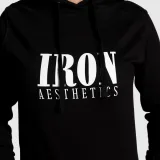 Női pulcsi Iron Aesthetics Longline, fekete · záber 2