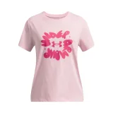 Lány póló rövid ujjú UNDER ARMOUR UA Bubble Wordmark SS-PNK · záber 1
