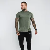 GymBeam Basic póló Heather Military - Méret: S | Vek: Felnőtt | Tömeg: 0,12 g | Csomag: 72 · záber 3