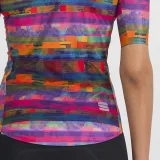 Női rövid ujjú kerékpáros mez SPORTFUL Glitch w bomber jersey, multicolor black · záber 5