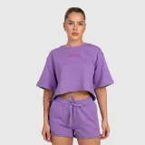 Női crop top Iron Aesthetics Heavy-Terry, lila · záber 1