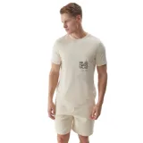 Férfi rövid ujjú póló 4F TSHIRT-4FWSS24TTSHM1284-83S-BEIGE · záber 1