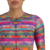 Női rövid ujjú kerékpáros mez SPORTFUL Glitch w bomber jersey, multicolor black · záber 4