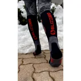 Sí zokni BLIZZARD Wool Performance ski socks, black wine red · záber 2