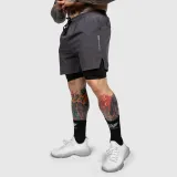 Funkcionális short Iron Aesthetics SweatPro 2in1, sötétszürke · záber 5